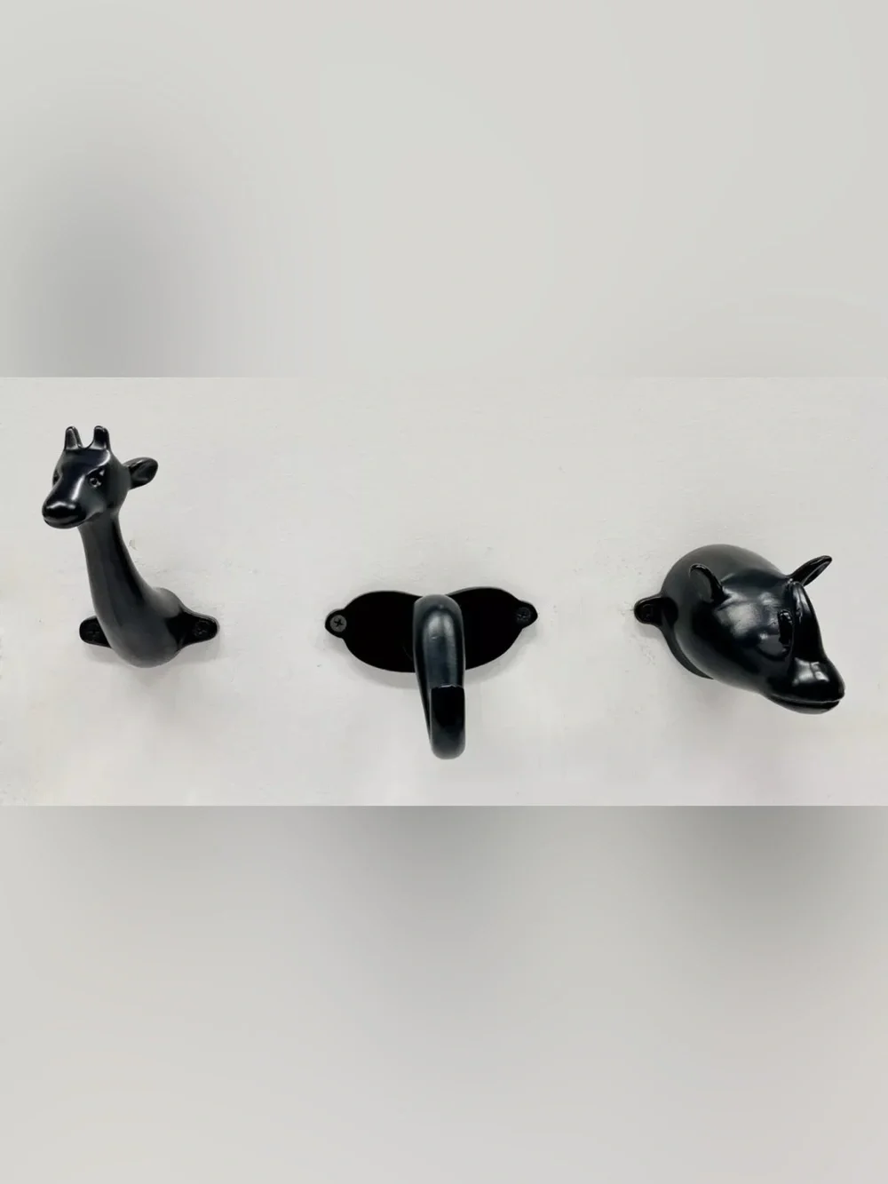 IKEA KLYPA safari animal wall hooks-3 total NEW NWT rhino giraffe elephant